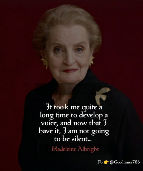 Women's Quotes, Madeleine Albright, Modus Vivendi, Zen Quotes, Women's History, Quotes Deep Meaningful, Face Photography, Strong Woman, Mental And Emotional Health