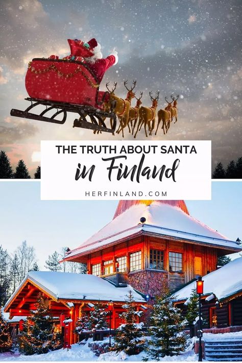 Finland has a few different beliefs and traditions when it comes to Santa Claus. Check out these must-know facts about Santa in Finland. #FinnishCulture #ChristmasFinland Finland At Christmas, Santa’s Village Finland, Finland Christmas Village, Santa Claus Express Train, Santa Claus Village Finland, Christmas In Finland, Lapland Christmas, Finland Christmas, Artic Circle