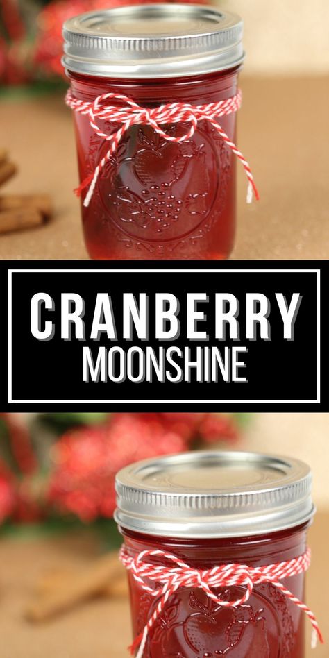 Cranberry Moonshine is a tart, refreshing cocktail that can be drank by itself or used as a mixer for so many different cocktails. It is fun to make and a great gift to give. Cranberry Moonshine, Flavored Moonshine Recipes, Moonshine Drink Recipes, Homemade Moonshine, Moonshine Cocktails, Moonshine Recipe, Homemade Alcohol, Liquor Recipes, Delicious Slow Cooker Recipes