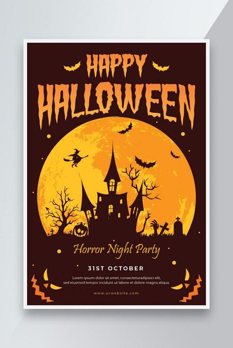 Halloween Poster Design, Halloween Graphic Design, Halloween Party Poster, Horror Party, Night Background, Halloween Graphic, Halloween Horror Nights, Horror Nights, Halloween Poster