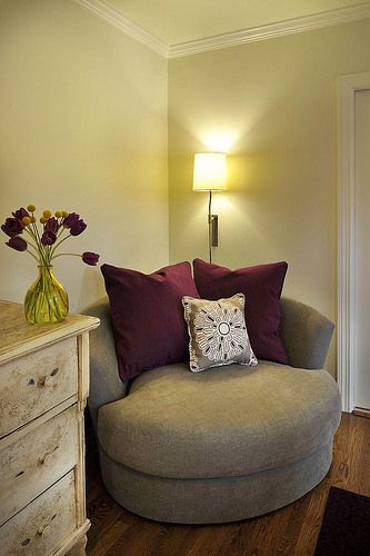 24 Small Couches for Bedrooms Decorating Ideas | Small Couch… | Flickr Plum Bedroom, Small Couch In Bedroom, Small Couch, Corner Couch, Bedroom Couch, Smart Tiles, Bedroom Cozy, Cozy Chair, Gorgeous Bedrooms