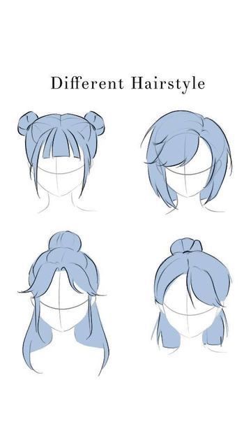 Hair References Drawing, Drawing Hair Tutorial, Draw Hair, Drawing Hands, Drawing Eyes, Drawing Hair, Art Tools Drawing, Sketches Tutorial, Easy Drawings Sketches