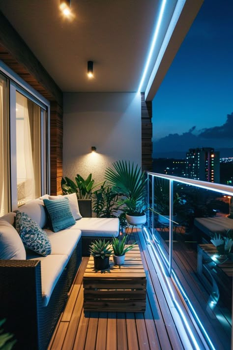 Make the most of your limited space with these stylish and functional small balcony ideas. 🌸💡 Terasa Ideas Apartment, Latest Balcony Design, Narrow Long Balcony Ideas, Room With Balcony Ideas, Back Balcony Ideas, Long Deck Ideas, Small Cozy Balcony Ideas, Large Balcony Design, Narrow Balcony Ideas Apartment