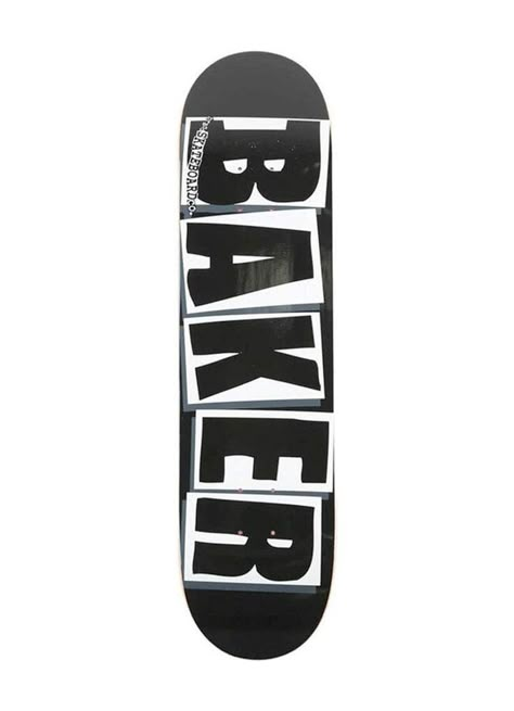 Baker Brand Logo Black / White Skateboard Deck - 8.25" x 31.875" Baker Board, Organising Home, Crochet Sofa Cover, Skateboard Brands, Skate Graphics, Skater Design, Skater Core, Custom Skateboard Decks, Pattern 2023