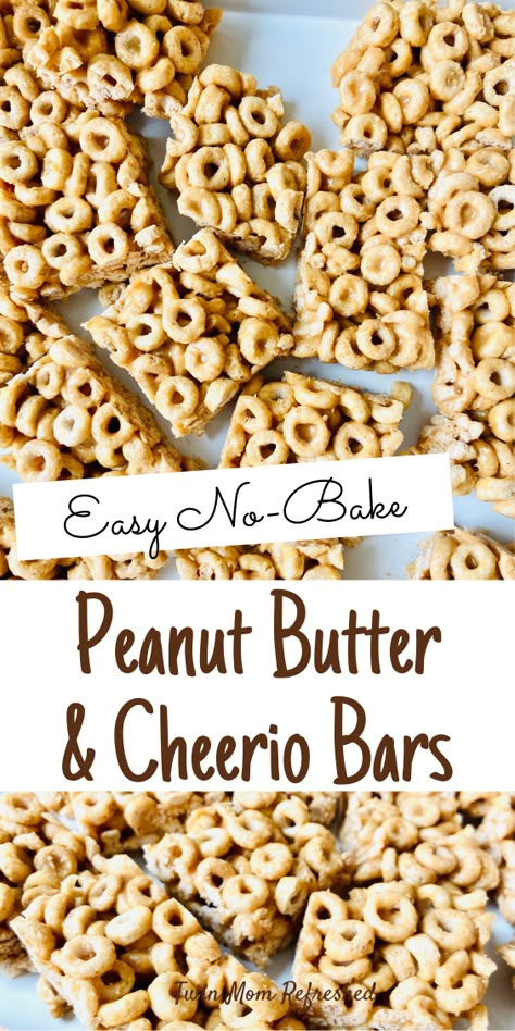 Cheerios Bars, Cheerios Snacks, Cheerios Recipes, Peanut Butter Cheerio Bars, Cheerio Bars, Easy Homemade Snacks, No Bake Peanut Butter, Kids Breakfast, Healthy Toddler Meals