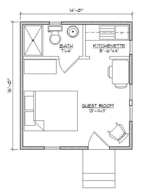 Shed Guest House, Tiny Guest House, Apartemen Studio, Granny Pods, Backyard Guest Houses, Cottage Tiny House, Guest House Plans, Murphy Bed Ideas, Pool House Plans