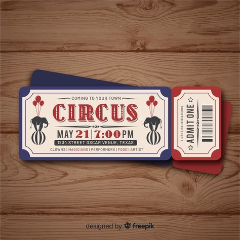 Retro Ticket, Circus Ticket, Wedding Guest Etiquette, Circus Tickets, Carnival Tickets, Etsy Packaging, Carnival Birthday Party Theme, Vintage Halloween Photos, Circus Decorations