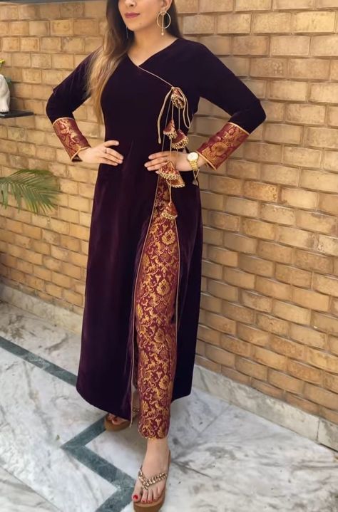 Velvet Suit Design, Ethereal Elegance, Floral Frocks, Velvet Dress Designs, Indo Western Dress, Pakistani Fashion Party Wear, Kurti Designs Party Wear, Designer Outfits, Designer Party Wear Dresses