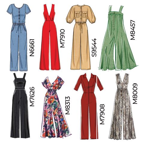 We have jumpsuit styles for everyone - boiler suits, casual wide legs, dungaree and party wear designs.  Shop our bestselling designs at www.sewdirect.com/product-category/category/jumpsuit-patterns/?orderby=popularity  #jumpsuitpatterns #JumpsuitSewingPatterns #SimplicityPatterns #McCallsPatterns #NewLookPatterns #curvysewing #plusSizeFashions  #plusSizeSewing #PlusSizeSewingPatterns #PDFPatterns #DownloadPatterns #PDFSewingPatterns Jumpsuit Outfit Pattern, Sewing Patterns Jumpsuit, Jumpsuit Sewing Patterns For Women, Womens Jumpsuit Pattern, Vintage Jumpsuit Pattern, Loose Jumpsuit Pattern, Diy Jumpsuit Pattern, Jumpsuit Pattern Free, Party Wear Designs