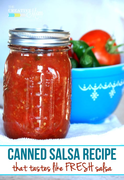 Canned Salsa Recipe, Salsa Recipe For Canning, Canning Homemade Salsa, Canned Salsa, Canned Salsa Recipes, Salsa Canning Recipes, Water Bath Canning Recipes, Fresh Salsa Recipe, Southwest Recipes