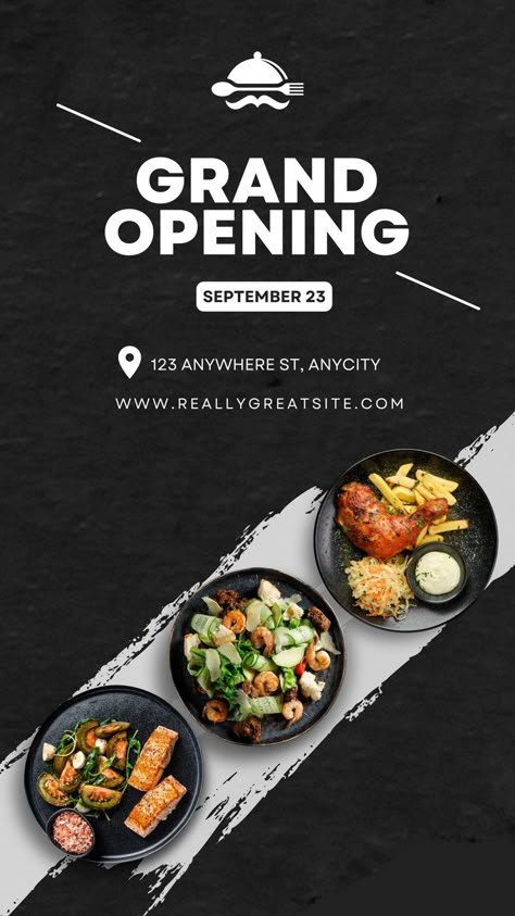 Templates Restaurant Food Instagram, Grand Opening Restaurant, Restaurant Brand Design, Opening Restaurant, 3d Ads, Restaurant Branding Identity, Food Instagram Story, Restaurant Promotions, Lagom Design