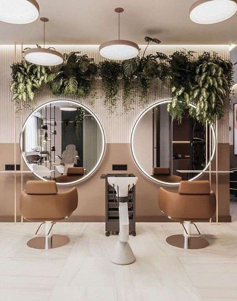 Beauty Salon Interior Design Ideas, Parlour Design, Salon Interior Design Ideas, Beauty Salon Interior Design, Home Hair Salons, Beauty Room Salon, Spa Room Decor, Hair Salon Design, Spa Interior Design