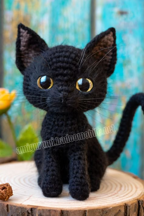 Amigurumi Kawaii Cat Free Pattern-1 7 Kat Haken, Crochet Cat Toys, Crochet Toys Free, Easy Crochet Animals, Crochet Animal Amigurumi, Animal Knitting Patterns, Crochet Cat Pattern, Cat Amigurumi, Crochet Baby Toys