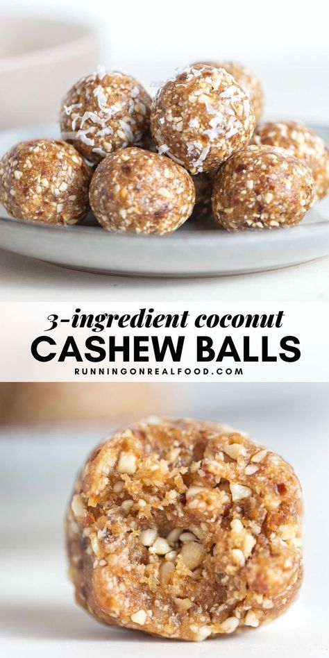 Cashew Balls, Deserturi Raw Vegan, Cashew Recipes, Raw Vegan Diet, Coconut Balls, Raw Vegan Desserts, Energy Ball Recipe, Raw Desserts, Quick Snack