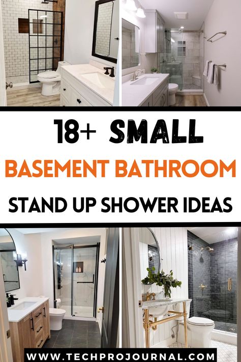 If you're remodeling a basement bathroom, these small standup shower ideas offer functionality and style. Small basement bathroom standup shower ideas can help you maximize space while adding a fresh, modern look. Bathroom Stand Up Shower Ideas, Standup Shower Ideas, Bathroom With Shower Ideas, Stand Up Shower Ideas, Small Basement Bathroom Ideas, Small Bathroom Shower Ideas, Small Shower Stalls, Basement Bathrooms, Small Basement Bathroom