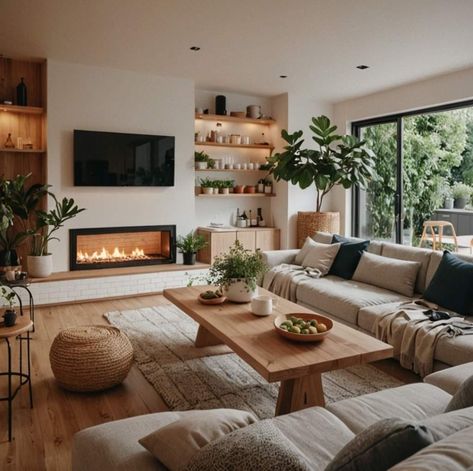 Warm Living Room Decor, Living Room Warm, Home Design Living Room, Dream House Interior, Decor Home Living Room, Living Room Inspo, A Living Room, Cozy Living Rooms, Living Room Inspiration