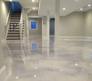 What Is Metallic Epoxy Flooring? Epoxy Concrete Floor, Epoxy Floor Basement, Painting Basement Floors, Epoxy Concrete, Epoxy Floor Designs, Basement Flooring Options, Garage Boden, Stained Floors, Concrete Epoxy