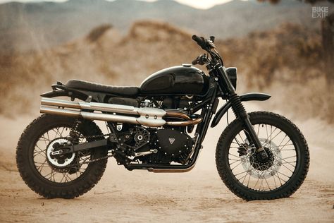 Custom Triumph Bonneville Scrambler owned by Ben Giese, editor of Meta Magazine Triumph Scrambler Custom, Bonneville Scrambler, Harley Davidson Street 750, Triumph Bonneville Scrambler, Bianchi Bicycle, Blackthorn Walking Stick, Triumph Street Scrambler, Custom Triumph, Cross Bike