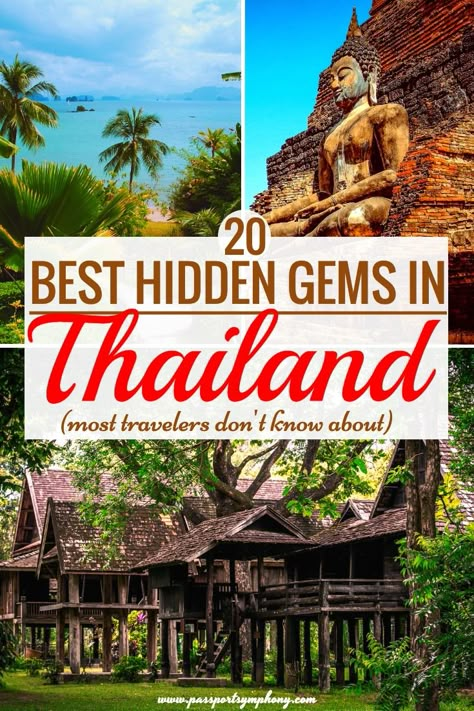 Close to 30 million people visit Thailand every year but fortunately, there are still some amazing places in Thailand still which still aren’t discovered by tourists. And that’s exactly what this article is about: places in Thailand off the beaten track you (probably) didn’t know existed. So, if you're thinking of traveling in Southeast Asia and Thailand anytime soon and are looking for a different experience, read on... Thailand Retreat, Thailand Bucket List, North Thailand, Thailand Travel Destinations, Places To Visit In Thailand, Places In Thailand, Thailand Itinerary, Thailand Adventure, Thailand Vacation