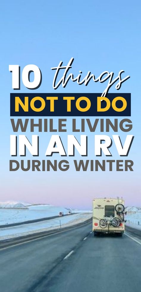 Learn from our experienced RVing family's vital insights on what to avoid during cold weather RV living and how to maximize your winter camper living experience. By mastering these essential cold weather RV living tips and tricks, you can guarantee a successful and enjoyable full-time RV living in the winter. Living In A Camper, Motorhome Living, Rv Winterizing, Living In An Rv, Airstream Living, Camper Maintenance, Rv Dreams, Rv Motorhomes, Rv Camping Tips