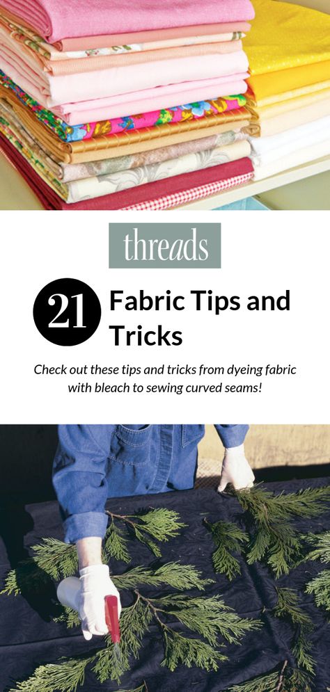 21 of our favorite articles and videos that will help you understand the ins and outs of a variety of fabric types, as well as processes and techniques related to working with silks and knits. Great for new and experienced sewers, this collection just may help you discover a new techinique, tip, or trick. Embellished Clothing, Dye Fabric, Ins And Outs, Sewing Projects For Beginners, Dress Sewing, Sewing Tips, Dress Sewing Patterns, How To Dye Fabric, Sewing Room