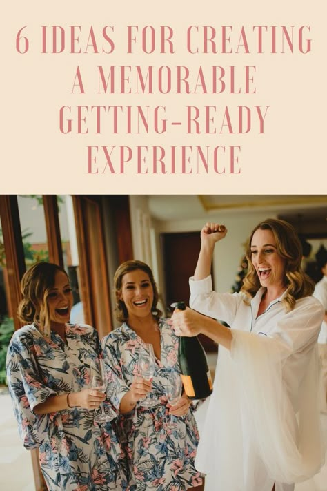 Getting Ready For The Wedding, Day Of Wedding Getting Ready, Getting Ready Decor, Day Of Wedding Bridal Suite, Bride Must Haves Products, Wedding Party Food Getting Ready, Ideas For Getting Ready For Wedding, Getting Ready At Home Wedding, Getting Ready Food For Wedding