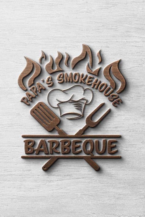 Logo Design for Southern BBQ restaurant. #logodesign #originallogo Bbq Restaurant Design, Bottle Design Water, Southern Bbq, Friends Cafe, Container Restaurant, Food Logo Design Inspiration, Logo Design Set, Graphics Design Ideas, Food Logo Design