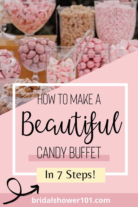 Candy Buffet Tables Ideas, Candy Bar For Sweet 16 Party, Candy Station Ideas Wedding, Sweet Sixteen Candy Table, Wedding Candy Buffet Table, Candy Table Sign Ideas, Vintage Candy Bar Ideas, Candyland Candy Table, Candy Bars For Weddings