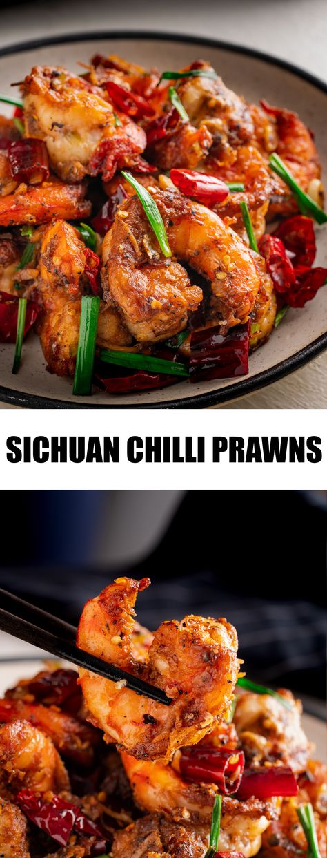 Schezwan Peppercorn Recipes, Sichuan Peppercorn Recipes, Chilli Prawns Recipe, Asian Prawns Recipe, Chilli Garlic Prawns, Chilli Prawns, Prawn Dishes, Marion's Kitchen, Eat Healthy Food