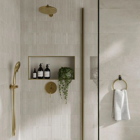 Beige Stone Bathroom, Stone Bathroom Wall, Style A Bathroom, Wood Effect Floor Tiles, Cream Bathroom, Bathroom Wall Tiles, Stone Bathroom, Beige Tile, Beige Bathroom