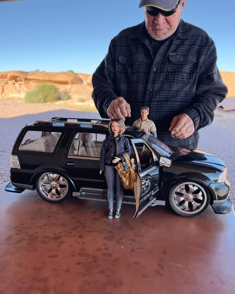 Do you Remember the Happy Family Grandpa doll from 2003? Don’t you think he’s kinda cute? 😉 He’s been keeping super busy as my husband’s mini me in my 1/6th scale miniature Barbie world. 🌍🏠 From tending to the tiny garden to reading stories to the little ones, this grandpa is always on the go! 📖👦👧 Do you have this doll in your collection? #happyfamilydolls #vintagetoys #happyfamilygrandpa #barbie #miniatureworld #childhoodmemories Barbie Dollhouse Diy, Barbie Doll Car, Realistic Barbie, Barbie Happy Family, Diy Barbie House, Barbie Car, Barbie Miniatures, Tiny Garden, Barbie Diorama