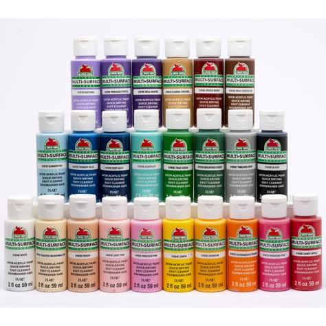 Apple Barrel 2 oz Multi-color Satin Acrylic Craft Paint (24 Pieces) - Walmart.com Apple Barrel Paint Color Chart, Fabric Concrete, Apple Barrel Paint, Art Supplies Paint & Paint Tools, Collage Supplies, Making Paper Mache, Paint Color Chart, Apple Barrel, Craft Paint