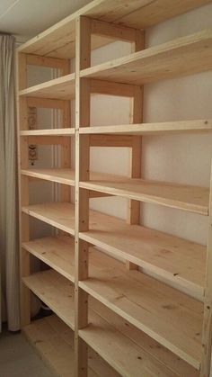 2x4 Shelving Diy, Garage Storage Shelving Ideas, Kitchen Storage Islands, Minimalist Office Storage, Canning Shelving Ideas, Canning Shelves, Garage Storage Hacks, Homestead Pantry, Basement Storage Shelves