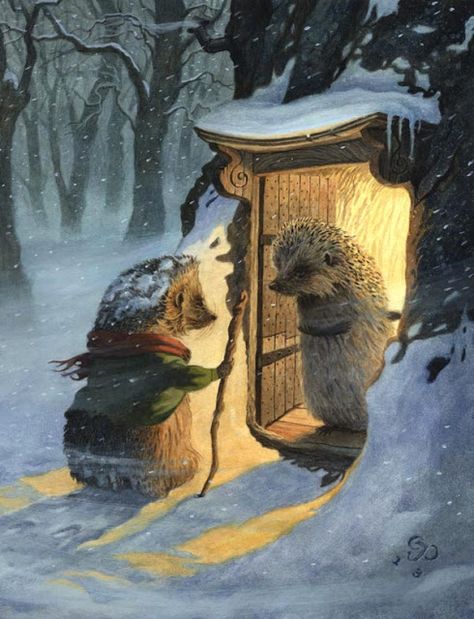 Arte Peculiar, Art Mignon, Fairytale Art, Art Et Illustration, Arte Fantasy, Hedgehogs, Beatrix Potter, Woodland Creatures, Children's Book Illustration