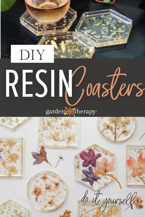 Preserve the beauty of your garden or favourite bouquet arrangement by making DIY resin coasters. Perfect for a housewarming or Christmas gift! #flowers #pressedflowers #driedflowercrafts #resin #driedflowers #resincrafts #crafts #coasters #DIY #gardentherapy Easy Garden Crafts, Make Resin Coasters, Diy Resin Coasters, Diy Resin Gifts, Flowers In Resin, Bouquet Arrangement, Wedding Bouquet Preservation, Garden Therapy, Resin Crafts Tutorial