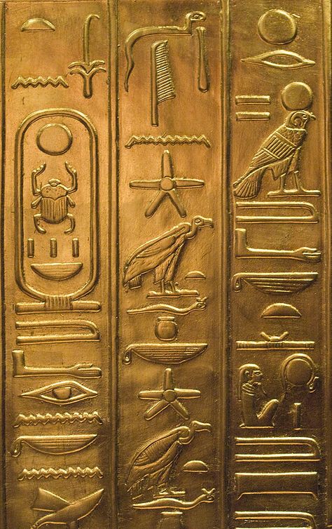 Egyptian Hieroglyphics | Replica from the Tutankhamun Exhibi… | Flickr Starověký Egypt, Egyptian Gold, Walk Like An Egyptian, Istoria Artei, Egyptian Artifacts, Ancient Egypt Art, Egyptian Culture, Egyptian Hieroglyphics, Egypt History