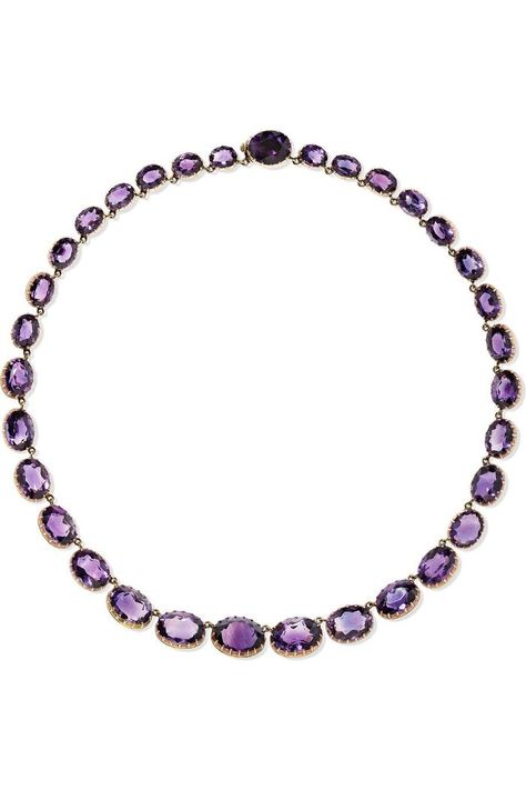 Fred Leighton Victorian 15-Karat Rose Gold Amethyst Necklace Fred Leighton, Birthstones By Month, Amethyst Stones, What To Buy, Amethyst Necklace, Amethyst Stone, Victorian Era, Jewelry Pieces, Birthstone