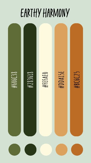 EARTHY HARMONY COLOR PALETTE Harmony Color Palette, Color Palette Earthy, Colour Wheel Theory, Harmony Color, Color Knowledge, Hex Color Palette, Business Colors, Color Schemes Colour Palettes, Color Pallete