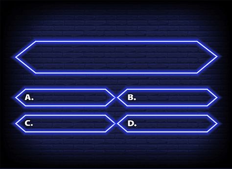 Trivia Background, Quiz Poster, Gaming Template, Neon Banner, Neon Vector, Quiz Template, School Tv, Quiz Design, Pub Quiz