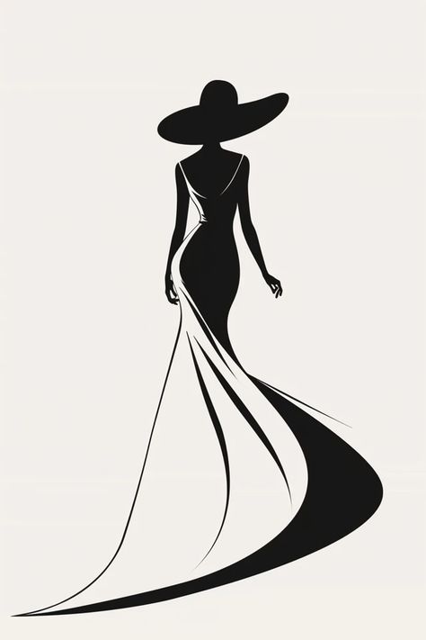 Shiloette Ideas Art, Silouttes Art Woman, Sillouette Art Tattoos, Fashion Painting Acrylic, Siluette Woman Silhouettes, Lady Silhouette Woman, Silouette Drawings Person, Sillouttes Images Women, Woman Silhouette Painting