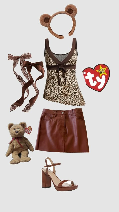 beanie bear halloween costume inspo Beanie Bear Costume, Bear Costume Womens Diy, Beanie Baby Costume College, Halloween Costumes Y2k Grunge, Cute Bear Halloween Costumes, Beanie Baby Costume Women, Past Minute Halloween Costumes, Beanie Baby Halloween Costume Women, Ty Teddy Bear Costume