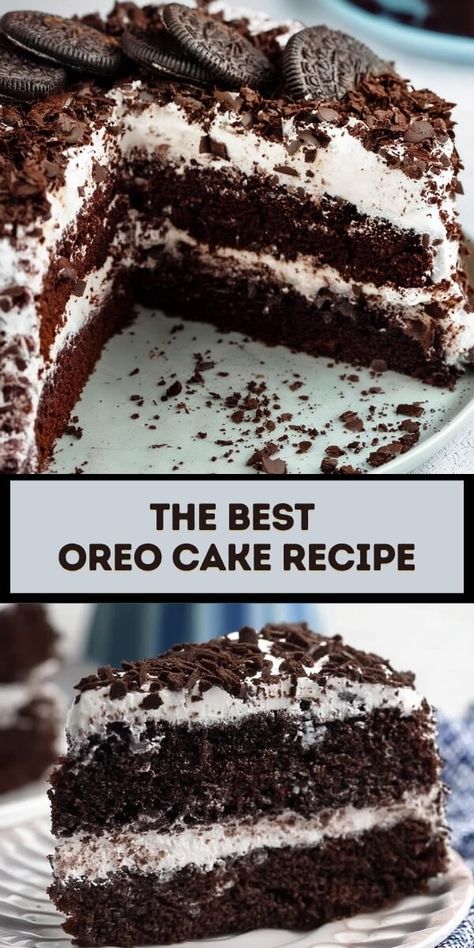 Oreo Cake Easy Chocolate Oreo Cake, Cake Mix Oreo Cake, Homemade Oreos Devils Food Cake, Cookies And Cream Cake From Box Cake Mixes, Dairy Free Oreo Cake, Diy Oreo Cake, Chocolate Cake With Oreo Frosting, Homemade Oreo Cake, Oreo Cake Recipe Homemade