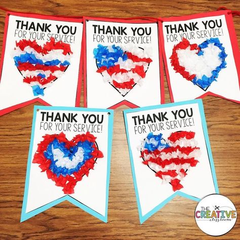 We created our sweet patriot banner with letters on back to send off to our heroes who defend and protect our country each day. We are celebrating Patriot Day this Friday at school and will honor our service men and women. This writing and craft banner is now available in my TPT store using the link in my bio. Idea for veterans day Veterans Day Crafts For Kids, Veterans Day Crafts, Veterans Day Activities, Patriot Day, 13 November, Patriots Day, Writing Crafts, Patriotic Crafts, Veteran’s Day