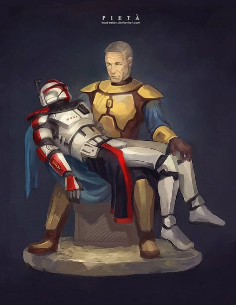 Kal Skirata, Star Wars Republic Commando, Star Wars Theories, The Pieta, Republic Commando, Clone Wars Art, Captain Rex, Star Wars Trooper, Star Wars Characters Pictures