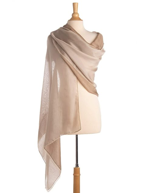 Italian Sheer Nude Beige Silk Evening Shawl-By Laura Biagiotti Black Chiffon Maxi Dress, Madrid Outfits, Shawl Outfit, Award Show Dresses, Evening Scarf, Shawl For Women, Evening Shawls, Evening Wraps, Elegant Shawl