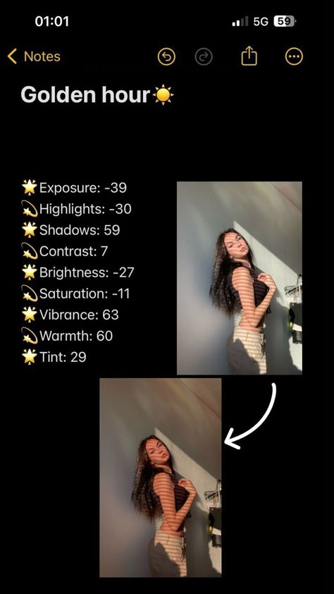 Photos Settings Iphone, Sunset Photo Filter, Golden Hour Filter Android, Ig Photo Edit Ideas, Digital Photo Editing, Camera Effects Photo Editing, Instagram Camera Filters, Tan Filter Camera Roll, Golden Hour Filter Iphone