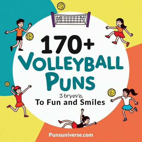 🏐 Get ready to set your mood with 170+ volleyball puns that are sure to spike your laughter levels! From net gains to ace quips, these playful wordplays serve up a delightful mix of fun and smiles. Perfect for players and fans alike! Don’t just dig it—share it! #puns #Volleyball #Funny #Comedy #SportsHumor #Humor #WordPlay #LaughterIsTheBestMedicine Volleyball Jokes Funny, Volleyball Puns, Apple Puns, Volleyball Funny, Shark Puns, Volleyball Jokes, Science Puns, Punny Cards, Volleyball Humor