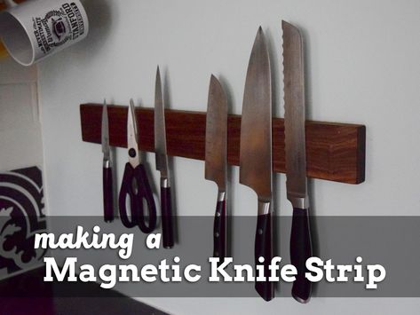 Organizers For Kitchen, Knife Strip, Knife Magnet, Vinyl Mini Blinds, Diy Built In, Small Apartment Organization, Magnetic Knife Rack, Cordless Roman Shades, Hiding Ugly