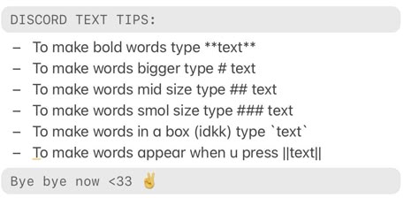 #discord Aesthetic Discord Description, Discord Font Commands, Cool Status For Discord, Things To Put In Your Discord Bio, How To Make A Good Discord Server, Discord Statuses Ideas, Rule Ideas For Discord, How To Make Your Discord Server Aesthetic, Stuff To Put In Your Discord Status