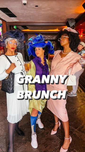 Granny Brunch Outfit Ideas, Old Lady Dress Up Ideas For Adults, Old Lady Party Ideas, Granny Themed Birthday Party, Granny Brunch Outfits, Granny Dress Up Party, Granny Outfit Ideas, Granny Dress Up, Granny Theme Party